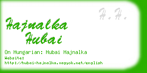 hajnalka hubai business card